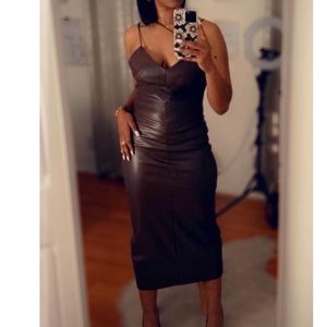 Brown Spaghetti Strap Dress - image 1